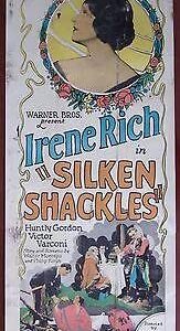 Silken Shackles - 1926 Insert Poster - Irene Rich Rare Silent Romance!