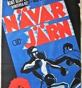Some Blondes Are Dangerous - Original 1937 Swedish Poster- Cool Boxing Melodrama