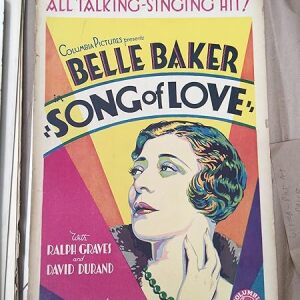 Song Of Love - Rare Musical (1929) US Window Card Movie Poster