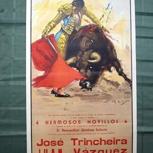 Spanish Bullfighting Poster"plaza De Toros" (1958) 41.75" X 21"