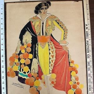 Spanish Dancer - Art By Vasilchikov (1950's) Acrylic Painting