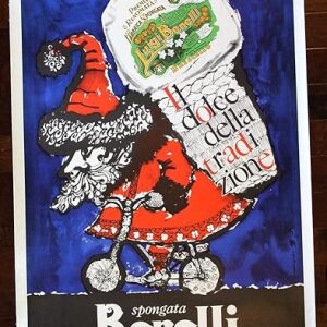 Spongata Benelli Candy - Santa Clause (1983) 54.7" X 37.7" Italian Advertising Poster LB