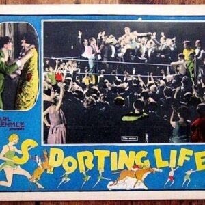 Sporting Life '25 Hand-tinted Lobby Card Poster Boxing Champ! Great Border Art!