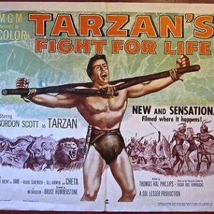 Tarzan's Fight For Life - 1958 Half Sheet Poster - Jungle Thriller!!