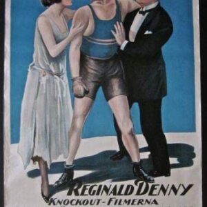 The Abysmal Brute 1923 Swedish Poster Reginald Denny Boxing Art!