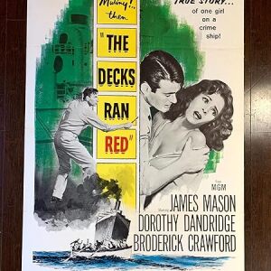 The Decks Ran Red - James Mason (1958) US One Sheet Movie Poster LB - Black Film Archive