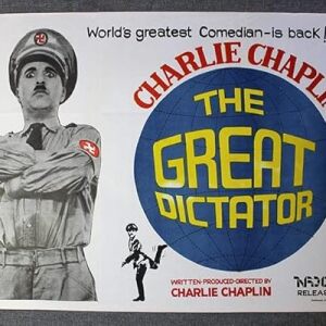 The Great Dictator (r.1970's) 30" X 40" UK Quad Movie Poster
