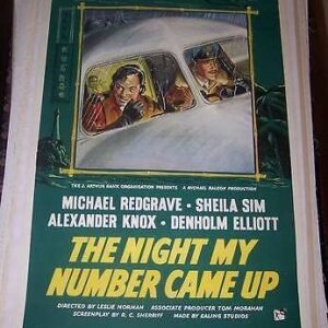 The Night My Number Came Up '55 Linen Bk UK 1 SH Ealing Studios
