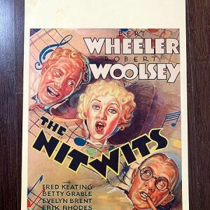The Nitwits - Wheeler And Woolsey (1935) US Window Card Movie Poster