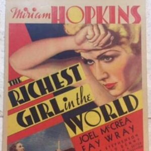 The Richest Girl In The World (1934) US Window Card Movie Poster