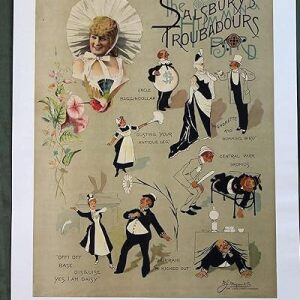 The Salsbury Troubadours (USA, 1918) 27 1/2" X 13 3/4" Theatre Advertising Poster