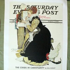 The Saturday Evening Post - Art By Norman Rockwell (1939) 21.75" X 28" US Advertising Poster LB