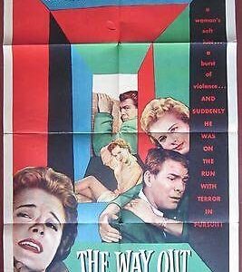 The Way Out - 1956 One Sheet Poster - Amazing 3D Colorful Artwork!