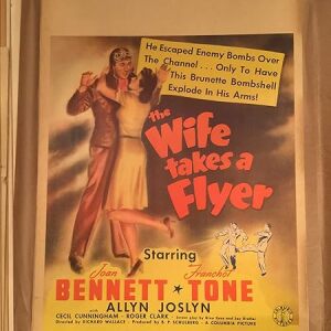 The Wife Takes A Flyer - Franchot Tone (1942) US Window Card Movie Poster