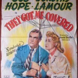 They Got Me Covered - 1943 One Sheet Poster - Bob Hope & Dorothy La