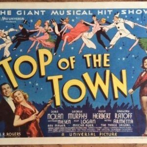 Top Of The Town - 1937 Title Card Poster - George Murphy Party Art!