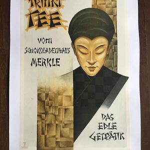 Trinkt Tee (1920's) 16.125" x 25.625" German Advertising Poster LB