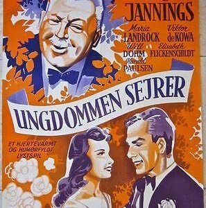 Ungdommen Sejrer - 1943 Danish Poster - Rare Emil Jannings Artwork!!!