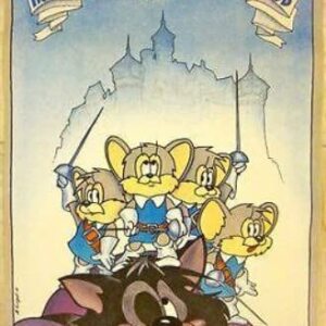Vintage Animation Poster - Mice Knights Conquering A Cat! - Fun Artwork For All