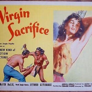 Virgin Sacrifice - 1959 Title Card Poster - Sexy Jungle Artwork!!