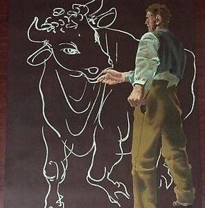 Voui Un Giusto Prezzo - 1949 Italian Poster - Beautiful Bull Artwork!
