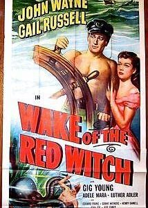 Wake Of The Red Witch '49 3 SH Poster Gail Russell ~ John Wayne Wrestles Octopus
