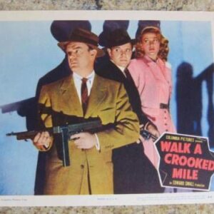 Walk A Crooked Mile '48 Lobby Card #5 Kill An Fbi Man Sign Your Death Warrant!