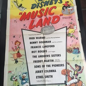 Walt Disney's Musicland (1935) US One Sheet Movie Poster - Folded