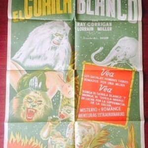 White Gorilla - 1945 Argentinean Poster - Wild Ape And Jungle Animals!
