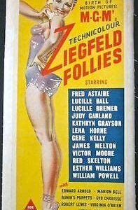 Ziegfeld Follies 1945 LB Australian Waybill Dancer Art Many Stars
